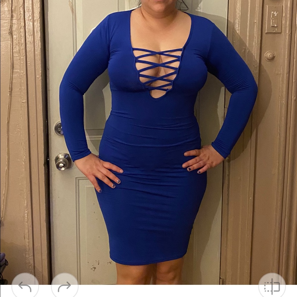 Lace Up Bodycon Dress